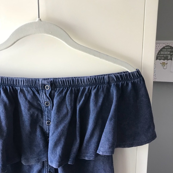 Free People off the shoulder cotton blouse - Picture 2 of 4